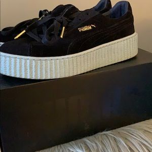Puma Fenty Creepers. Suede navy blue. Women’s 9